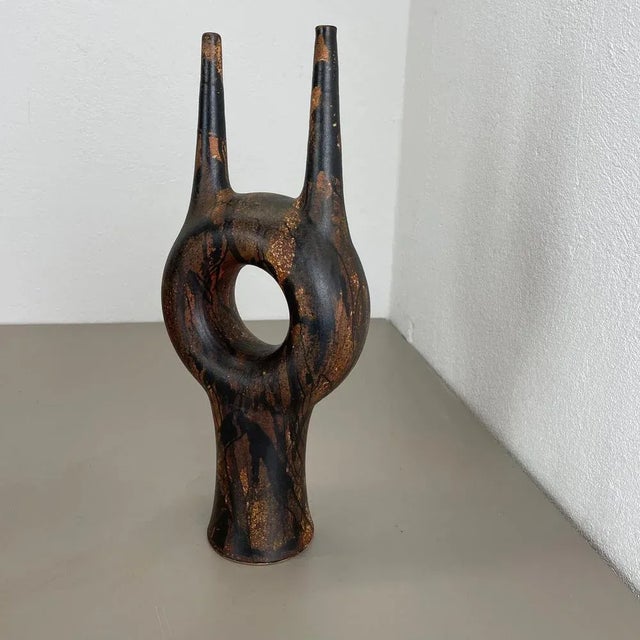 Vintage Ceramic Studio Pottery Vase from Gerhard Liebenthron, 1977 For Sale - Image 13 of 18