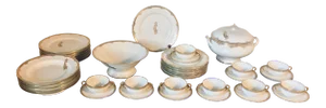 Museum Quality Monogrammed Belle Époque French Dinnerware Service by Charles Ahrenfeldt