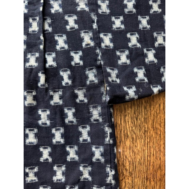 Rare Japanese Woven Ikat Child Kimono Nemaki For Sale In Atlanta - Image 6 of 16