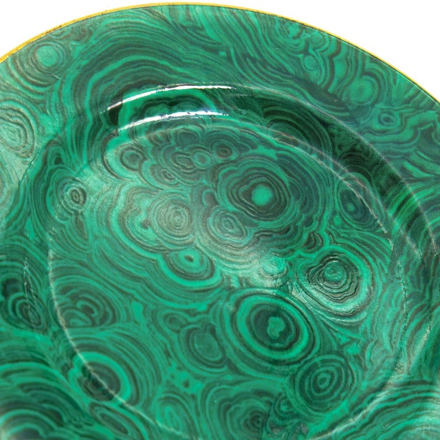 Mid-Century Modern 1970s Dior-Inspired Neiman Marcus Malachite Pattern Serving Set 13 Piece - Japanese Porcelain Exclusive With 22k Gold Trim For Sale - Image 3 of 8