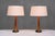 Model E1141 Table Lamps in Oak and Brass by Bo Råman for Asea, Sweden, 1950s, Set of 2 For Sale - Image 10 of 13