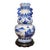 15" Chinese Blue & White Porcelain Double Gourd Vase Scholar Maiden Figures For Sale