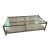 1970s Transitional Glass Metal Coffee Table For Sale