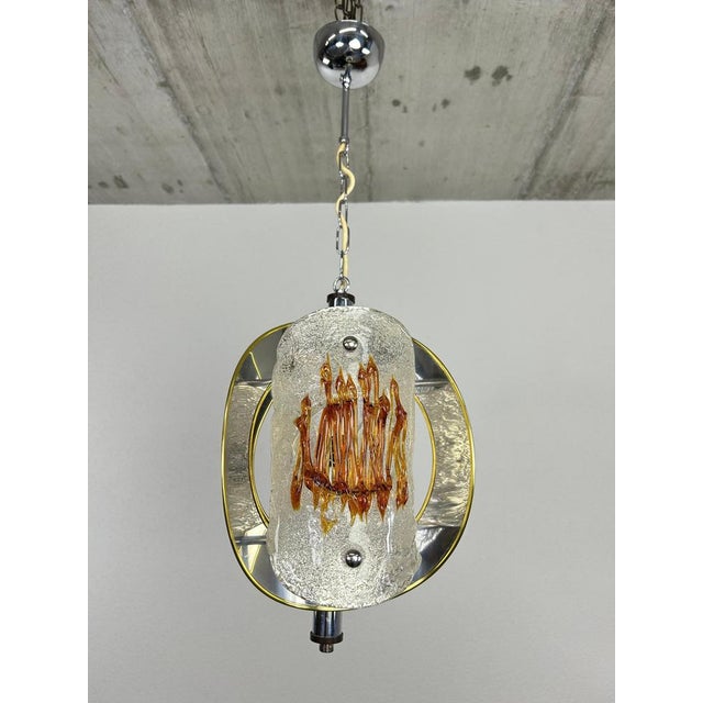 Mid-Century Modern Hanging Lamp attributed to Toni Zuccheri for VeArt, 1970s For Sale - Image 3 of 13