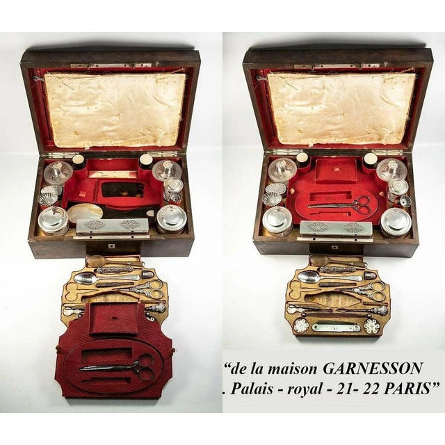 Early 19th Century 1817 Antique French Palais Royal Nécessaire De Voyage, Sterling Vanity Set For Sale In San Diego - Image 6 of 11