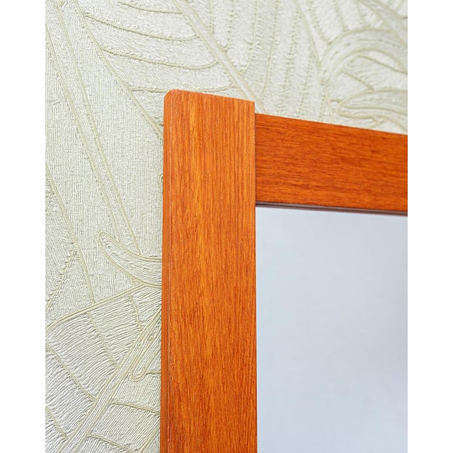 Large Vintage Mirror in Teak Frame, Denmark, 1980s, in Very Good conditions. Designed 1980 to 1989