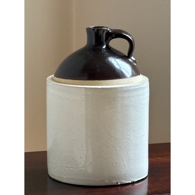 Farmhouse Antique Stoneware Whiskey Jug For Sale - Image 3 of 12