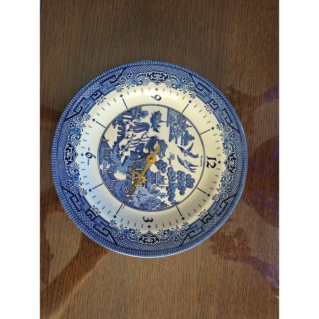 Churchill Blue Willow Churchill Royal China Wall Clocks For Sale - Image 4 of 8