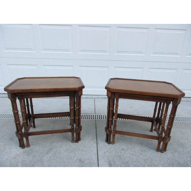 Brandt Faux Bamboo Nesting Tables Embassy Collection Chairish