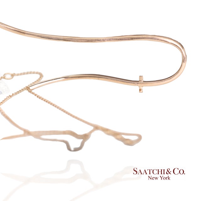 18k (750) Pink Gold Natural Diamond Fancy Necklace For Sale In New York - Image 6 of 6