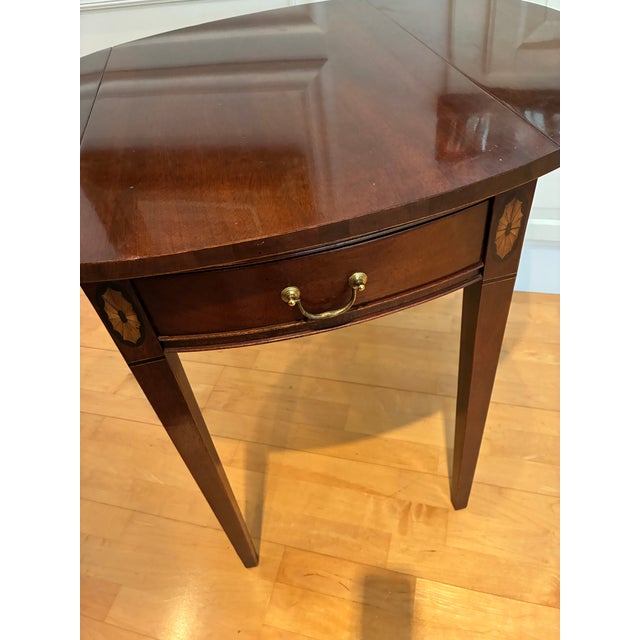 Hickory Chair Furniture Company Vintage Hickory Chair Pembroke Table For Sale - Image 4 of 10