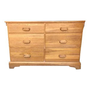 1970s Vintage Brandt Ranch Oak 6-Drawer Dresser