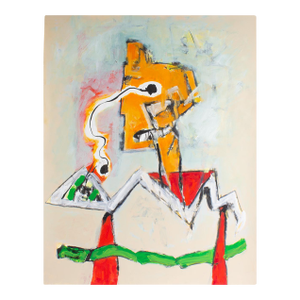 Abstract Mixed Media Painting on Paper by James L. Bruch