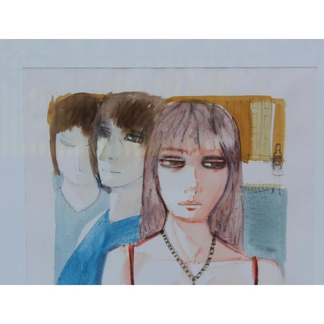 Mid 20th Century Charles Levier Watercolor Painting For Sale - Image 5 of 8