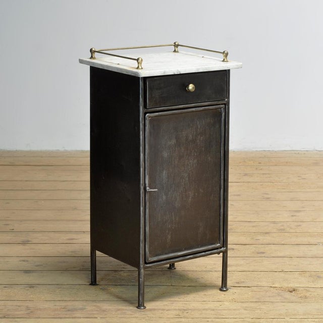 Industrial Iron Bedside Table, 1920s For Sale - Image 3 of 11