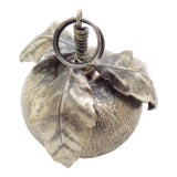 Vintage Italian Handmade Genuine Silver Tangerine/Mandarin Traditional Italian Christmas Decoration For Sale