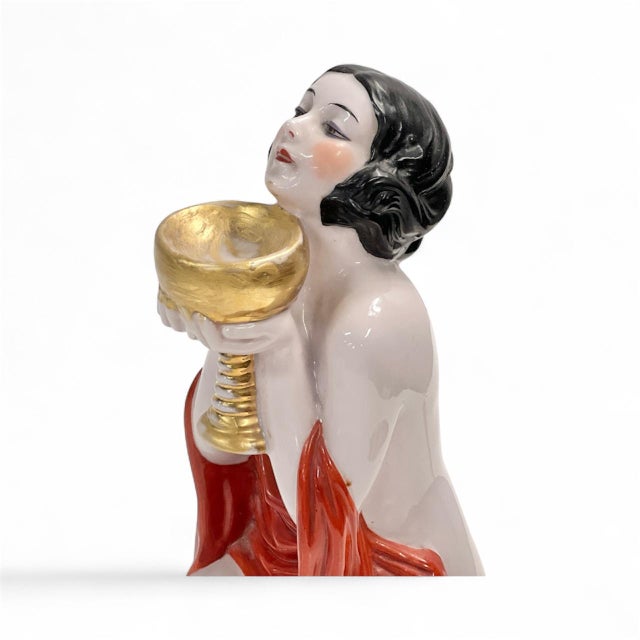 Art Deco Style Ceramic Table Lamp, 1940s For Sale - Image 3 of 11