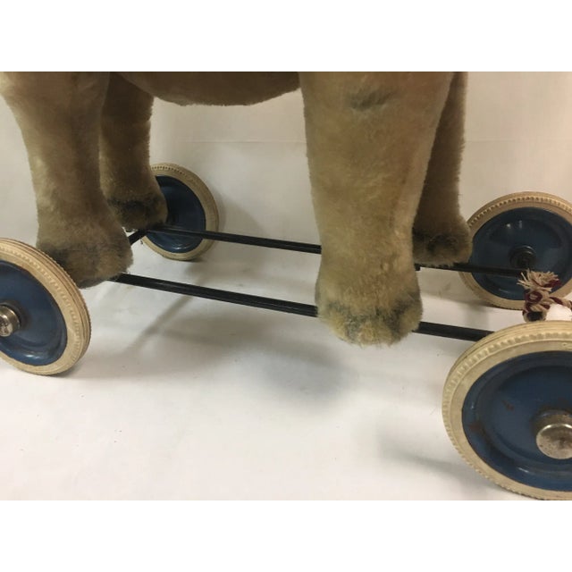 Steiff Riding Elephant on Wheels With Growler and Felt Saddle | Chairish