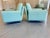 Turquoise Pair of Mario Bellini Flight Lounge Chairs For Sale - Image 8 of 10