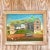 Abstract Vintage Signed American Folk Art Farm Landscape Oil Painting For Sale - Image 3 of 13