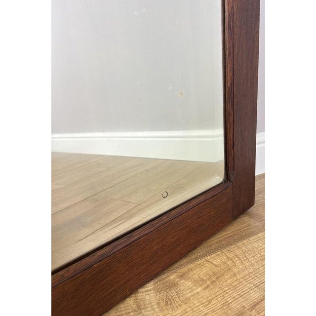Metal French Style Mirror in Carved Oak For Sale - Image 7 of 10