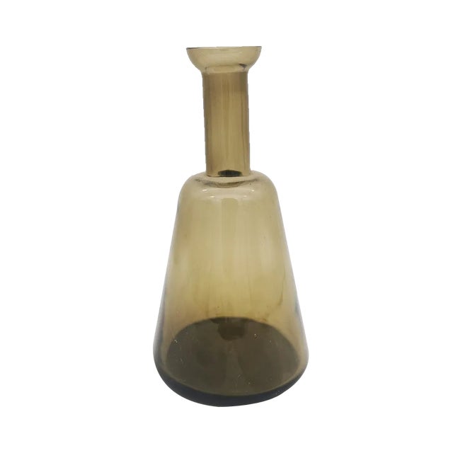 Murano Glass & Fumè Bottle or Vase, 1950s For Sale