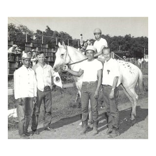 1960s Equestrian Photograph With Horse and Jockey For Sale