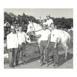 1960s Equestrian Photograph With Horse and Jockey