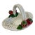 Majolica Basket - Italian Ceramic White Woven Pottery Basket For Sale
