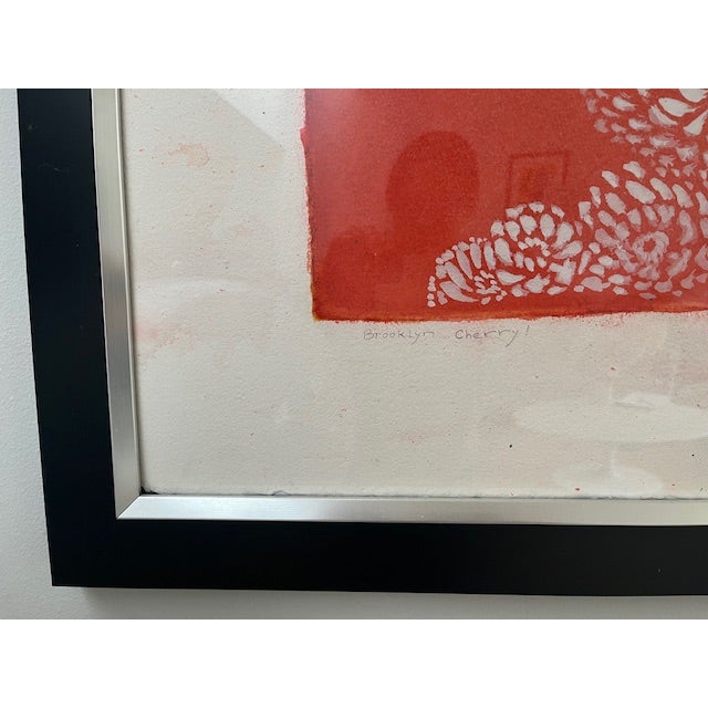 Contemporary Large, Professionally-Framed Semi-Abstract Original Watercolor Painting For Sale - Image 9 of 9