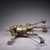 Metal Late 19th Century Gilt Bronze Deer Candelabra With Inscriptions, 2300g, Archaic Motifs For Sale - Image 7 of 10