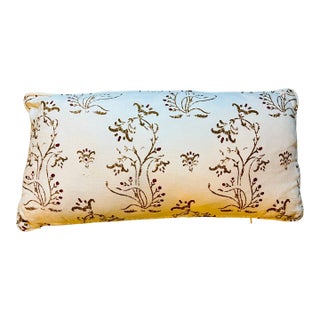 Vintage/Retired Linen Penny Morrison Fabric Lumbar Accent Decorative Pillow For Sale