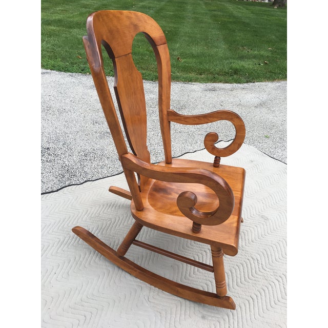 Tell City Balloon Back Maple Rocking Chair Chairish