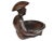 Mid 20th Century Mid 20th Century Hand Wood Carved Oriental Man Holding Bowl Ashtray For Sale - Image 5 of 12