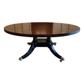 Trosby England Sheraton Style Handmade 72” Round Dining Table For Sale