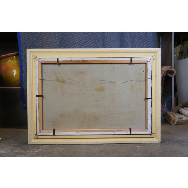 Late 20th Century Impressionist Paris Cityscape Street Scene Oil Painting by Douglas Framed 42" For Sale - Image 12 of 12