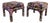 Vintage Abstract Upholstered Parsons Stools, a Pair For Sale