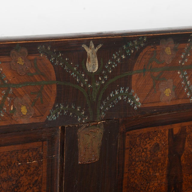 Wood Original Hand-Painted Pine Bench With Storage, Circa 1890-1920 For Sale - Image 7 of 12