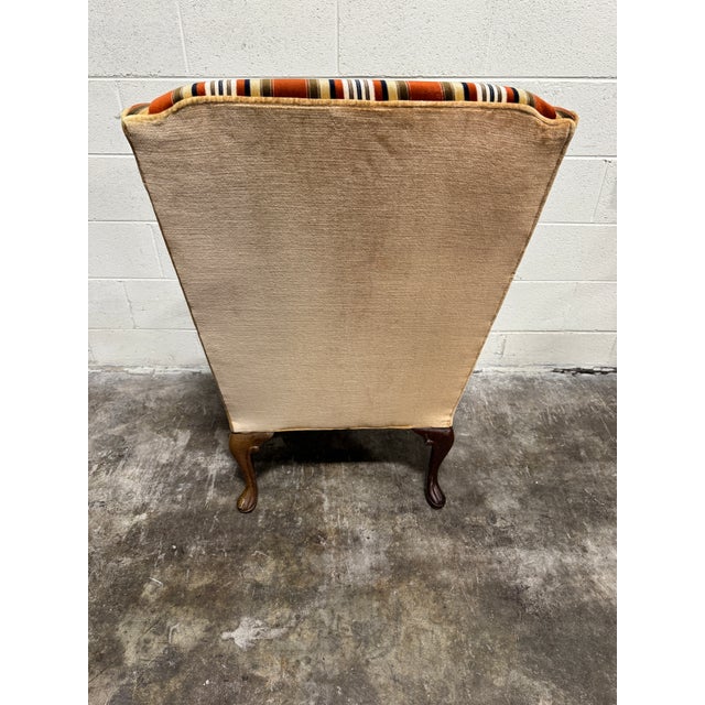 Sherrill Furniture Vintage Sherrill Smoking Room Library Wingback Chair For Sale - Image 4 of 12