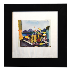 Mediterranean Harbor View Lithograph Reproduction