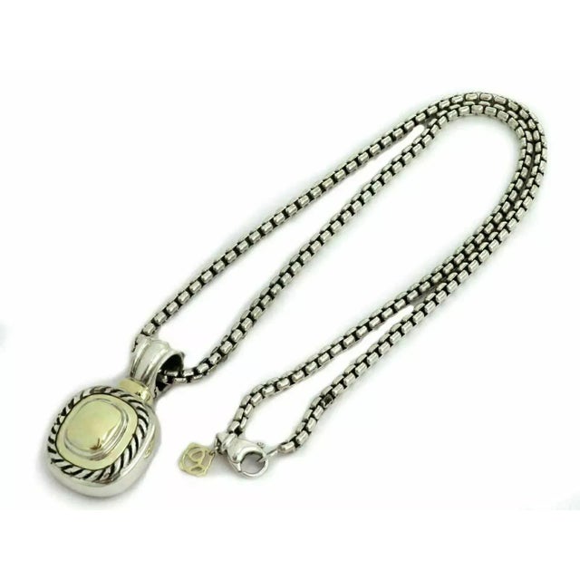 Late 20th Century David Yurman Albion Sterling Silver 14k Yellow Gold Pendant For Sale - Image 4 of 6