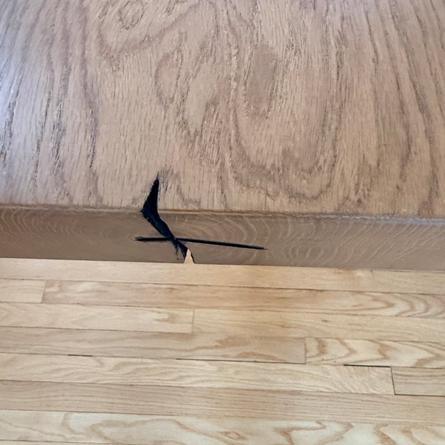 Arhaus Mihaela Oak Dining Table For Sale - Image 4 of 11