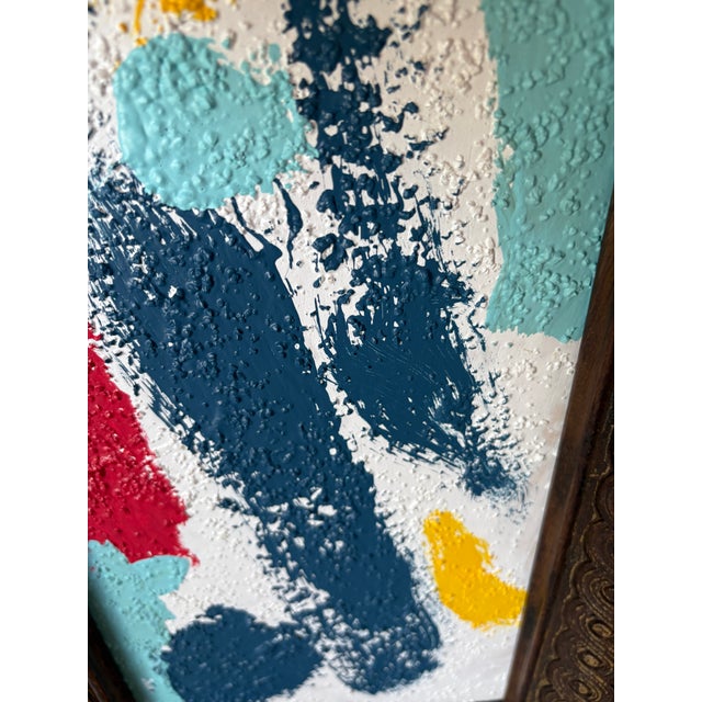 2020s Small Mid-Century Style Abstract Painting For Sale - Image 5 of 11