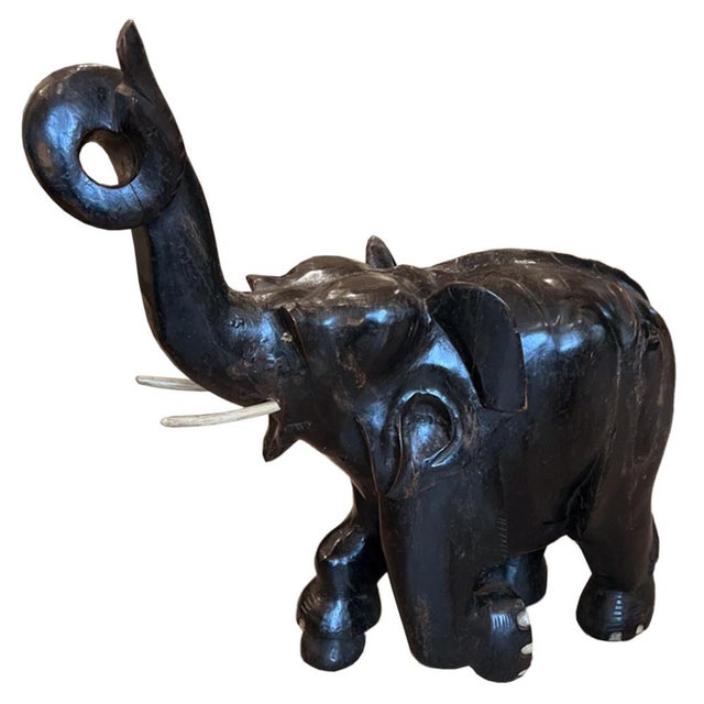 Sri Lankan Artist, Large Carved Elephant, 1950s, Wood For Sale - Image 6 of 6