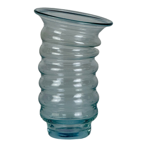 Vintage Italian Curved Art Glass Vase by Ajeto Bohemia for Alterego Italy, Circa 1990s