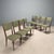 Green Vintage Painted Beech and Leatherette Chairs, Italy, 1960s, Set of 8 For Sale - Image 8 of 8