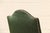 Pair of Antique High Back Throne Armchairs | Green Upholstery & Gold Monogram | Early 20th Century For Sale - Image 17 of 18