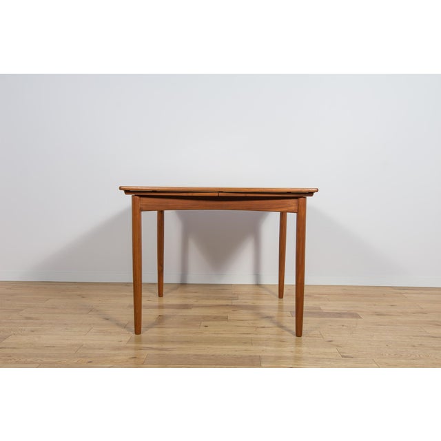 Mid-Century Square Extendable Teak Dining Table, Denmark, 1960s For Sale - Image 4 of 18