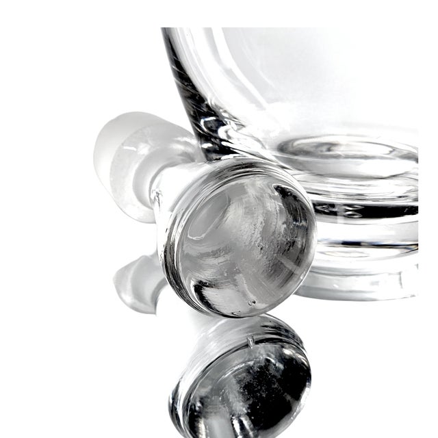 Modern Clear Crystal Glass Decanter 12" For Sale In San Francisco - Image 6 of 8