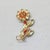 Metal Vintage 1950s Signed Kramer Ny Faux-Citrine Flower Brooch For Sale - Image 7 of 9